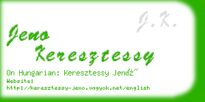 jeno keresztessy business card